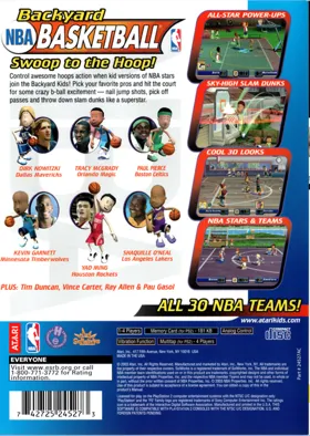 Backyard Basketball box cover back